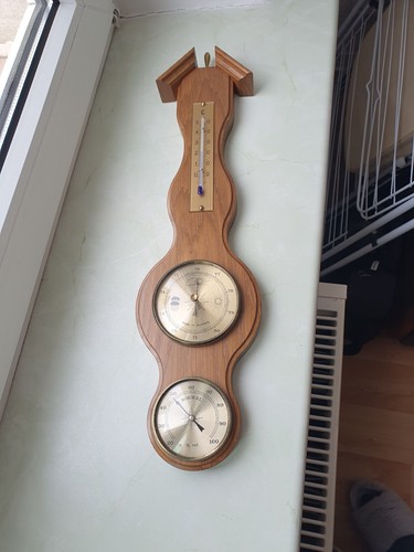 Wetterstation holz vintage - wetterstation,