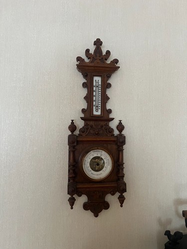 Antike wetterstation holz - wetterstation,