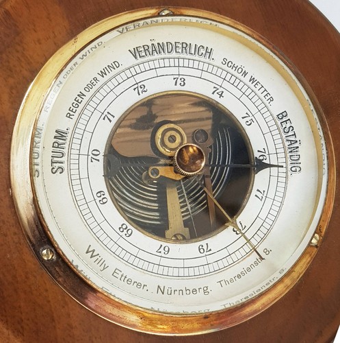 Barometer holz messing - barometer,