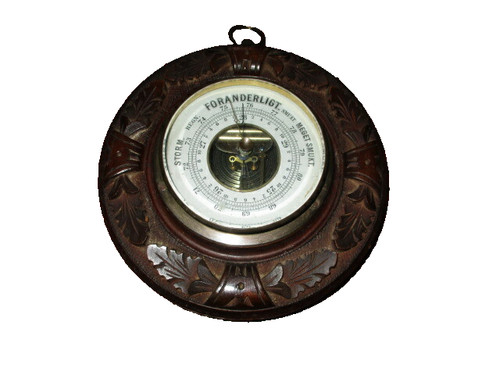 Schönes rundes holzbarometer - schönes,
