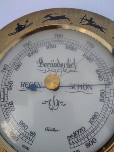 Fischer barometer messing - barometer,
