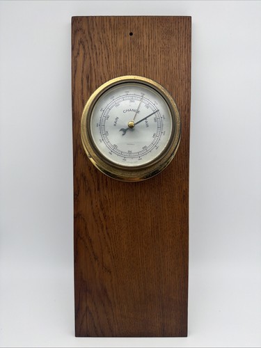 Vintage wandbarometer holz - wandbarometer,